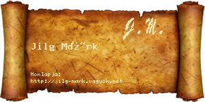 Jilg Márk névjegykártya